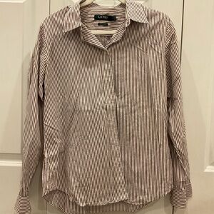 Ralph Lauren Womens Striped Easy Care Cotton Shirt